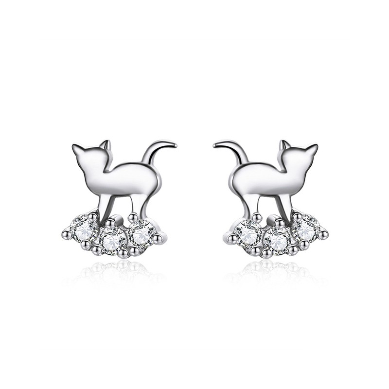 Kolczyki srebrne Ag 925 kotki IM0340623ER