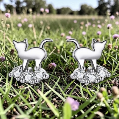 Kolczyki srebrne Ag 925 kotki IM0340623ER