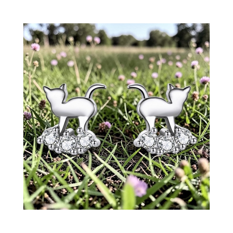 Kolczyki srebrne Ag 925 kotki IM0340623ER