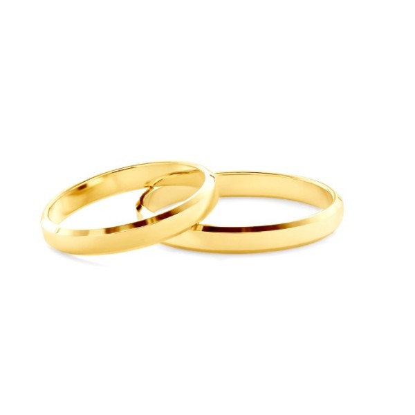 Obrączka złota Au 585 półokrągła z diamentowaniem