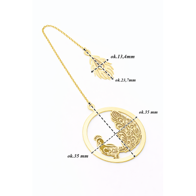 Zakładka do książki Ag 925 paw ZAK03G