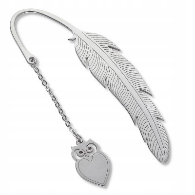 Zakładka do książki Ag 925 pióro i sowa ZAK04R