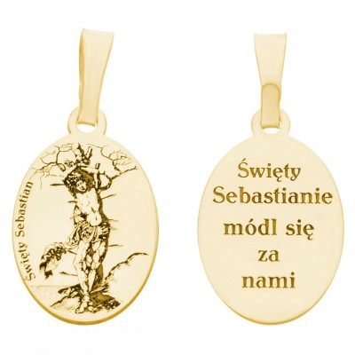 Medalik srebrny Ag 925 Św. Sebastian MDC075G