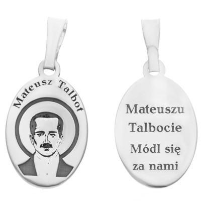 Medalik srebrny rodowany Mateusz Talbot MDC078R