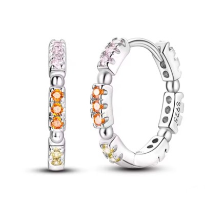 Srebrne kolczyki Ag 925 rodowane koła IM0880525ER