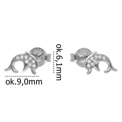 Srebrne kolczyki Ag 925 delfinki IM0870125ER