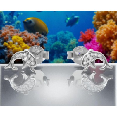 Srebrne kolczyki Ag 925 delfinki IM0870125ER