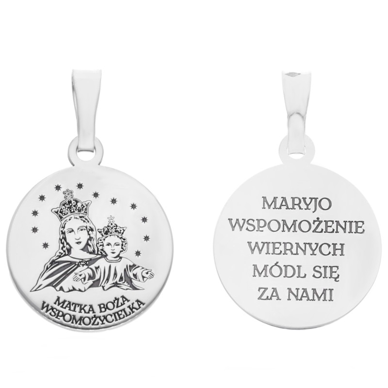 Medalik srebrny rodowany MB Wspomożycielka MDC081R