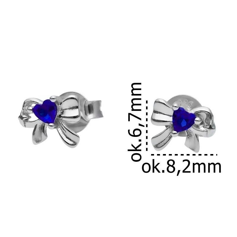 Srebrne kolczyki Ag 925 Kokardki IM0860125ER_B