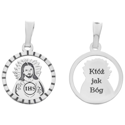 Medalik srebrny Ag 925 rodowany Jezus MDC090R