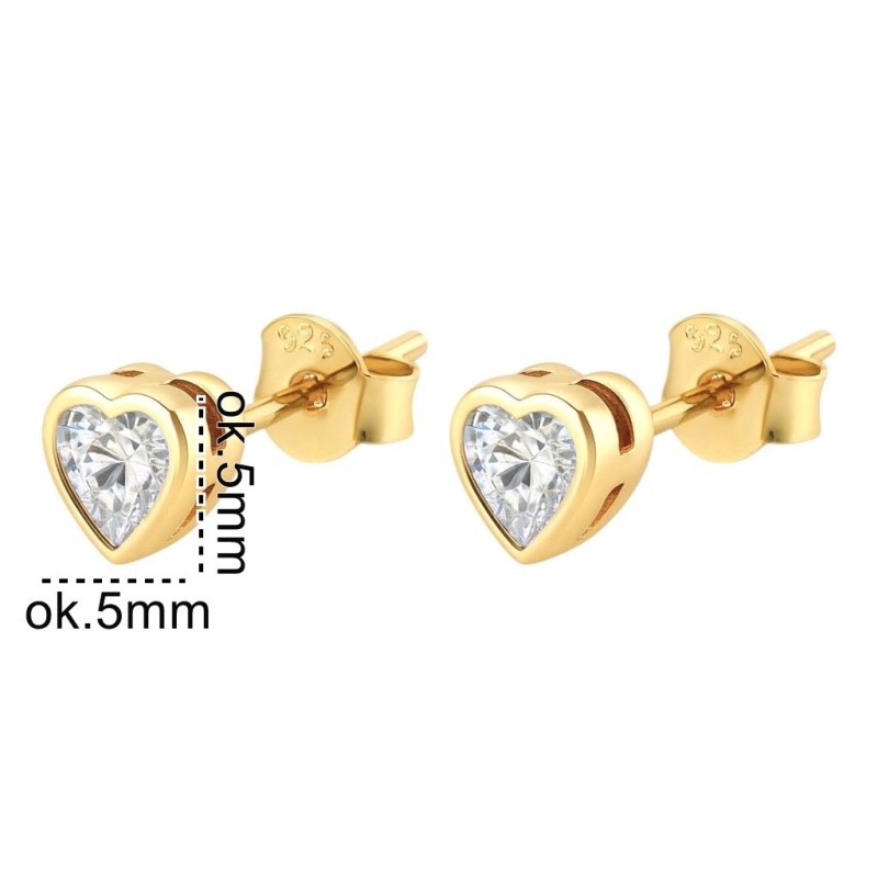 Kolczyki Ag 925 pozłacane serduszka IM0770925EG_W5