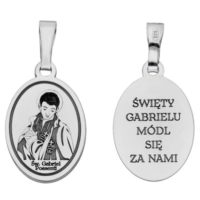 Medalik srebrny Św. Gabriel Possenti MDC101R