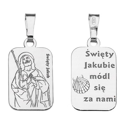Medalik srebrny Ag 925 rodowany Św. Jakub MDC116R