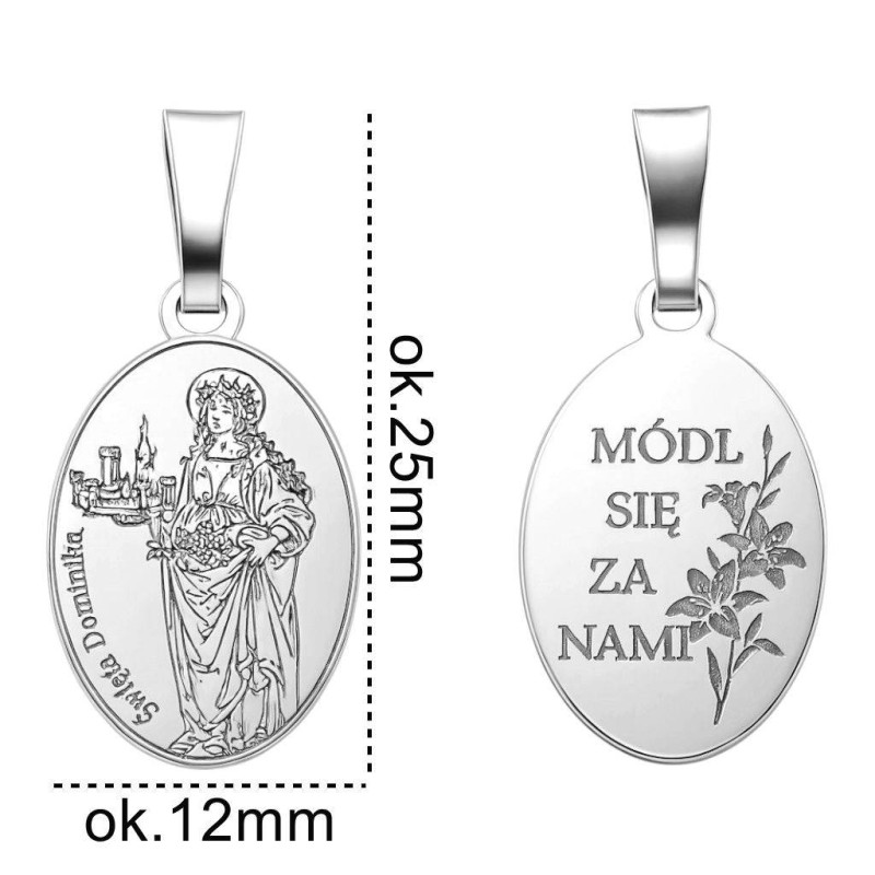 Medalik srebrny Ag 925 Św. Dominika MDC122R