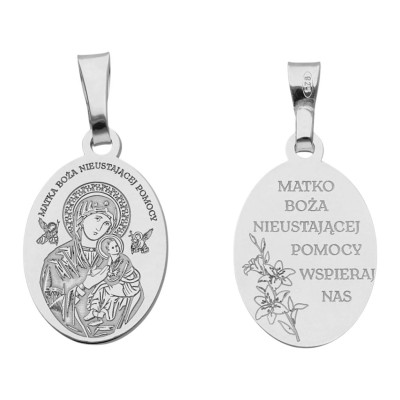 Medalik srebrny rodowany M.B. N. P. MDC130R