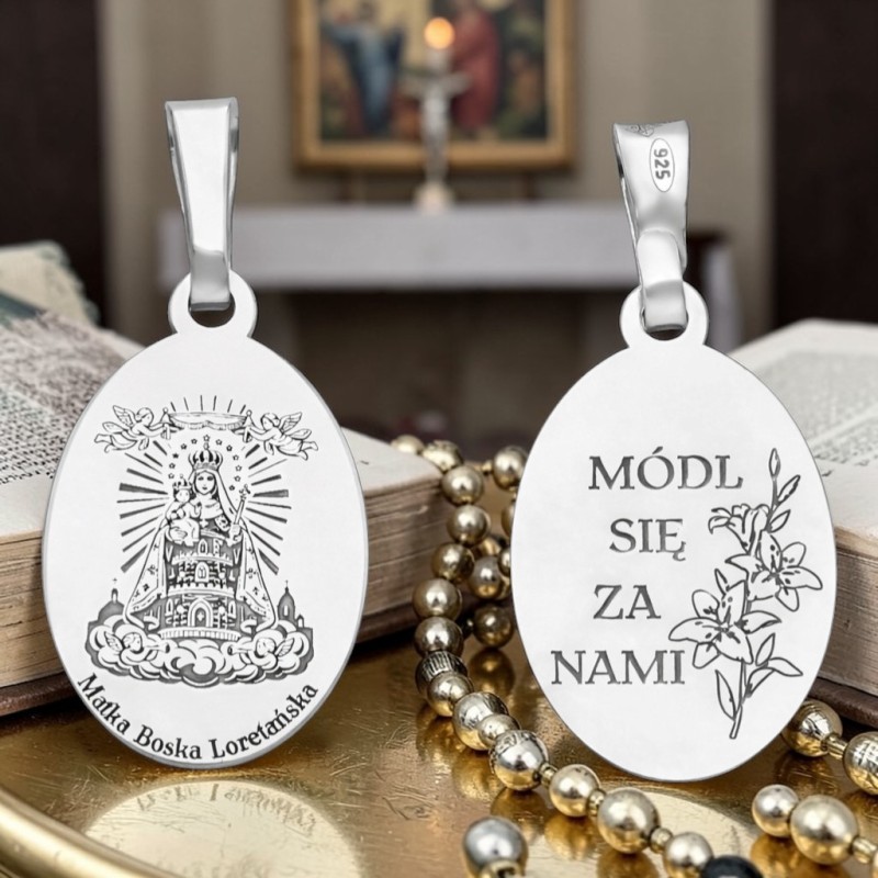 Medalik srebrny Matka Boska Loretańska MDC133R