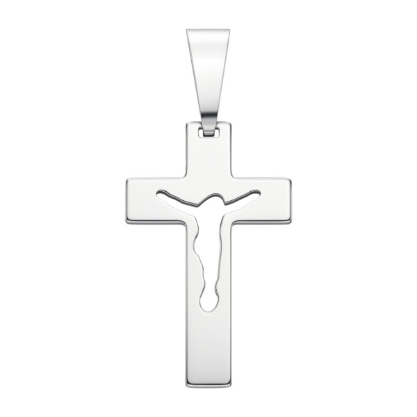 Krzyżyk srebrny z wizerunkiem Jezusa KC001RM