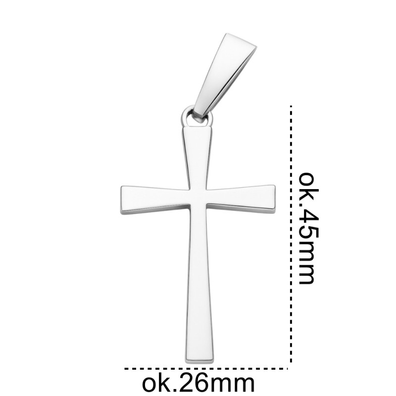 Krzyżyk srebrny Ag 925 rodowany KC004RL