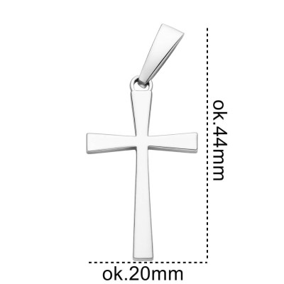 Krzyżyk srebrny Ag 925 rodowany KC004RM