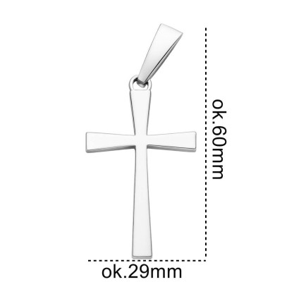 Krzyżyk srebrny Ag 925 rodowany KC004RXL