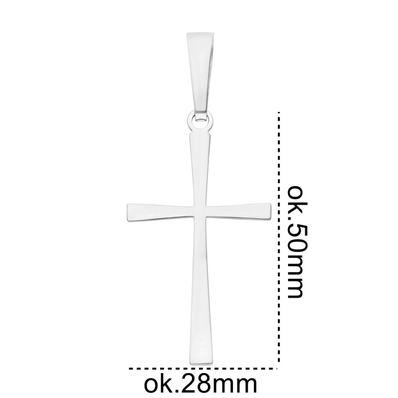Krzyżyk srebrny Ag 925 rodowany KC005RL