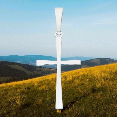 Krzyżyk srebrny Ag 925 rodowany KC005RL