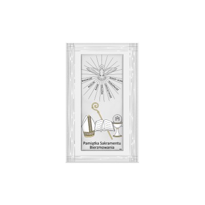Obrazek złocony Pamiątka Sakramentu Bierzmowania