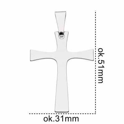 Krzyżyk srebrny Ag 925 rodowany KC025RM