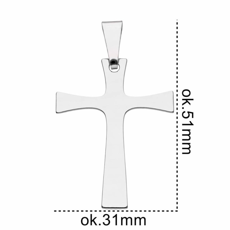 Krzyżyk srebrny Ag 925 rodowany KC025RM