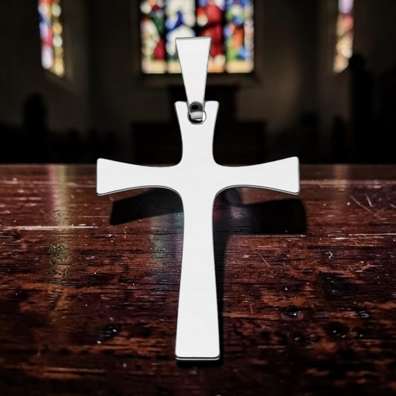 Krzyżyk srebrny Ag 925 rodowany KC025RM