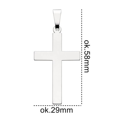 Krzyżyk srebrny Ag 925 rodowany KC034RL