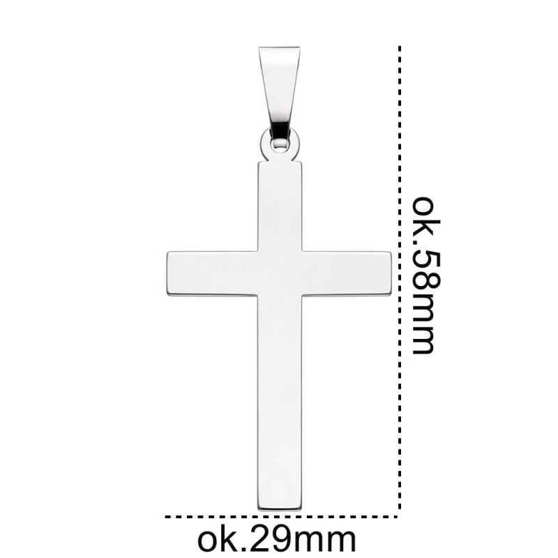Krzyżyk srebrny Ag 925 rodowany KC034RL