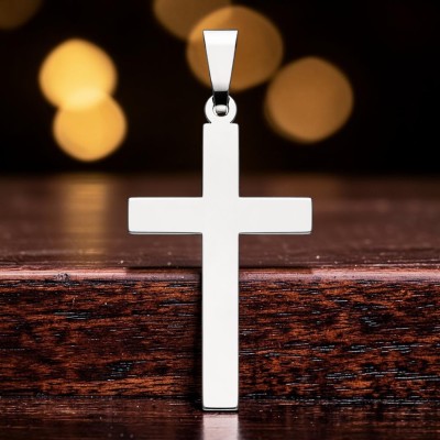 Krzyżyk srebrny Ag 925 rodowany KC034RL