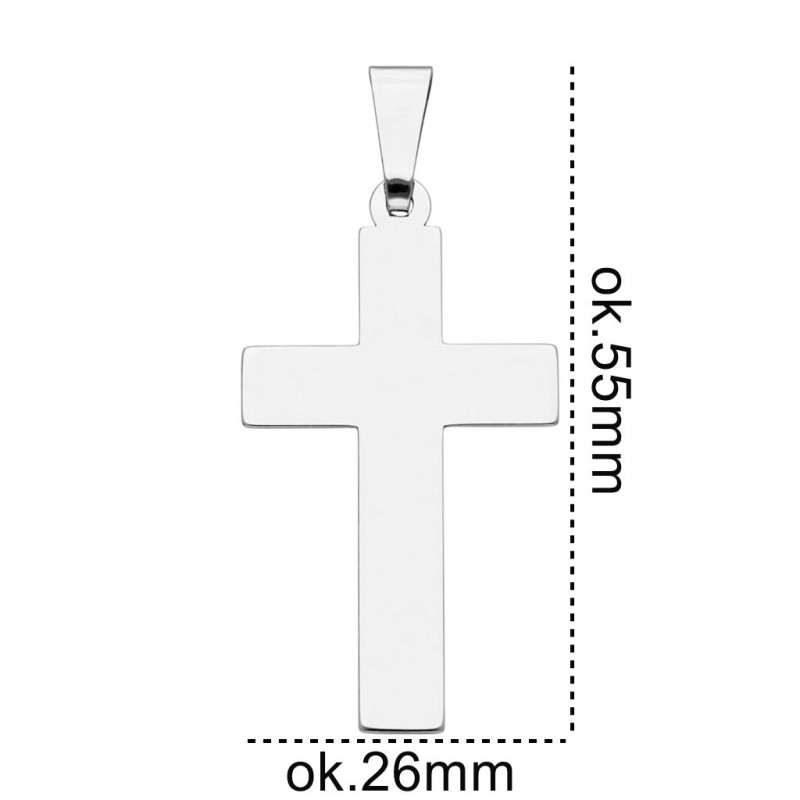 Krzyżyk srebrny Ag 925 rodowany KC035RM