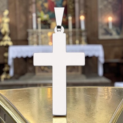 Krzyżyk srebrny Ag 925 rodowany KC035RM