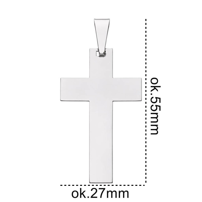 Krzyżyk srebrny Ag 925 rodowany KC036RL