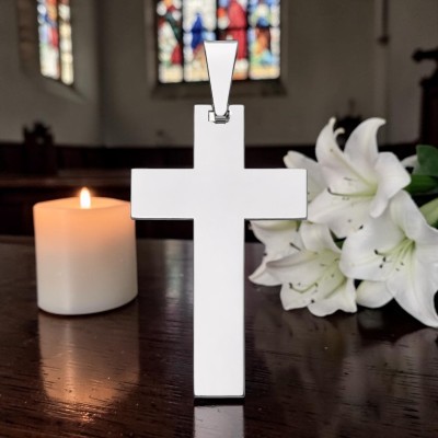 Krzyżyk srebrny Ag 925 rodowany KC036RL