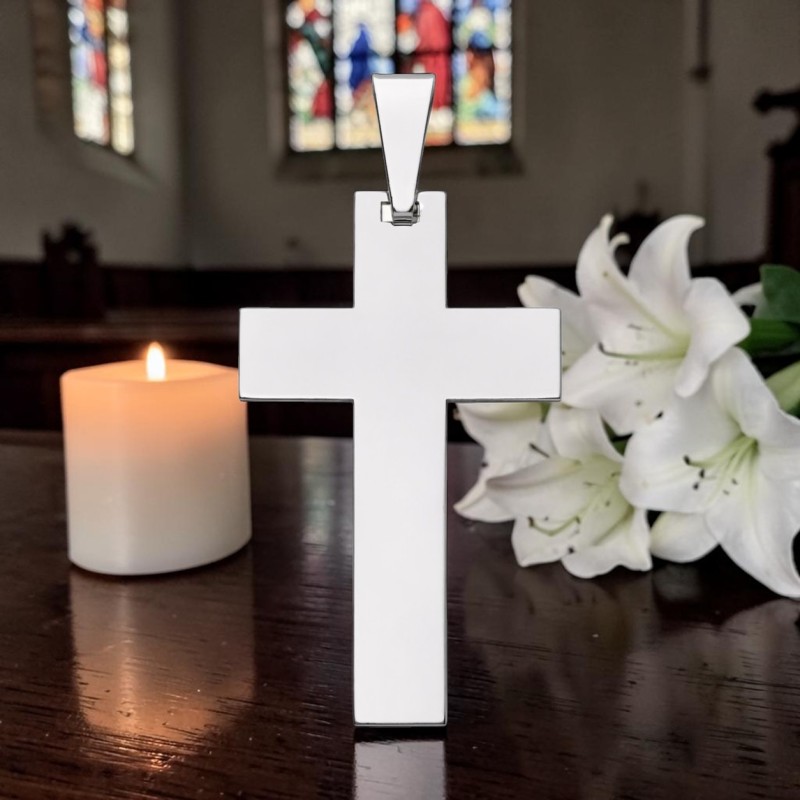 Krzyżyk srebrny Ag 925 rodowany KC036RS