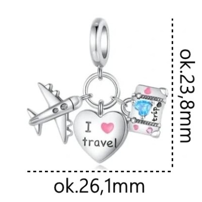 Charms zawieszka srebrna Ag925 podróże IM0090624CH