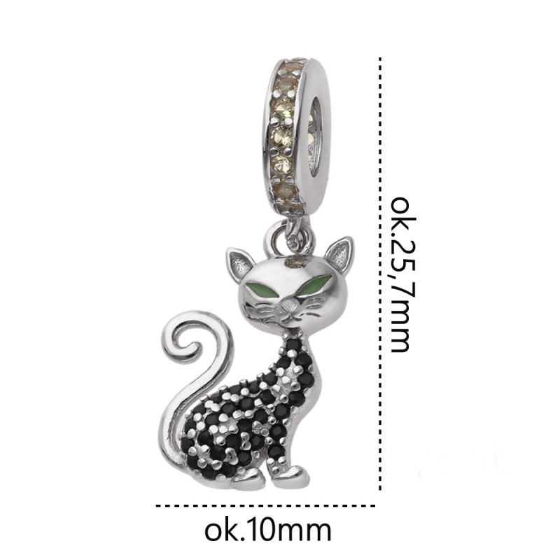 Charms zawieszka srebrna Ag 925 Kot IM0140624CH