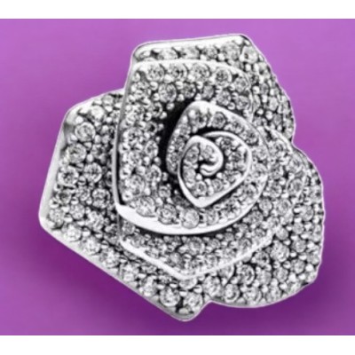 Charms srebrny Ag925 róża z cyrkoniami IM0340724CH