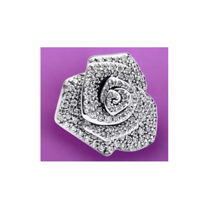 Charms srebrny Ag925 róża z cyrkoniami IM0340724CH