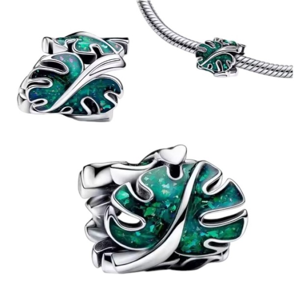 Charms srebrny Ag 925 liść monstery IM2460425CH
