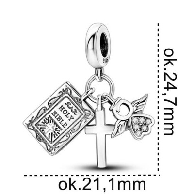 Charms Ag 925 Biblia krzyż aniołek IM0360424CH