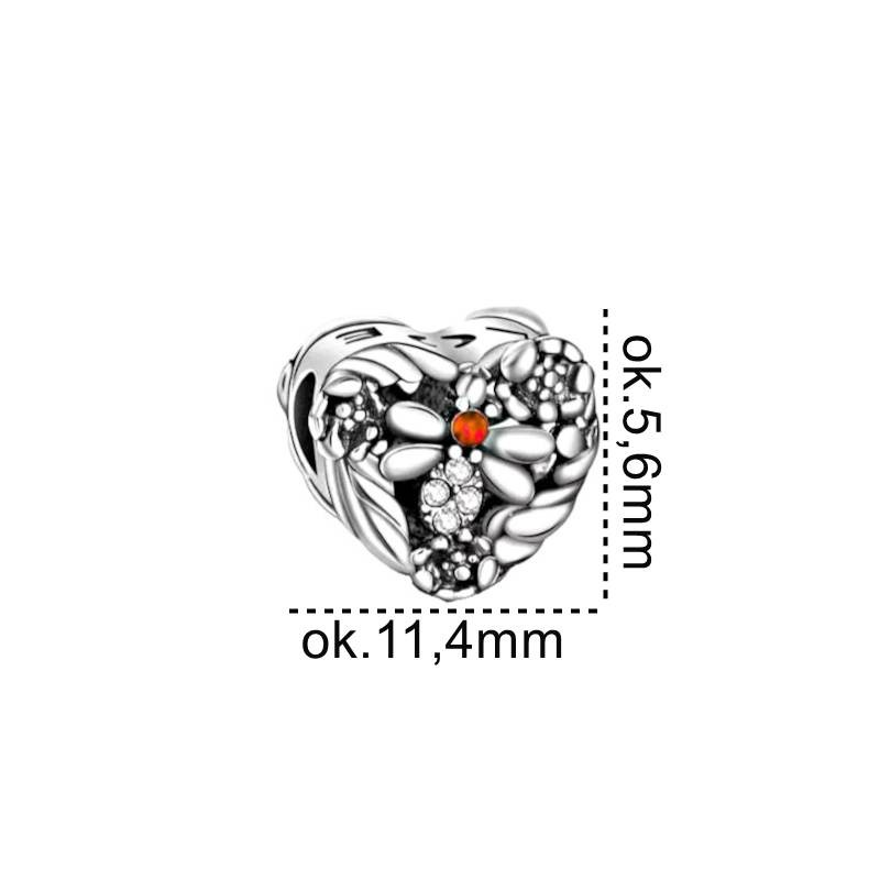 Charms srebrny Ag 925 Serce pszczoła IM0720424CH