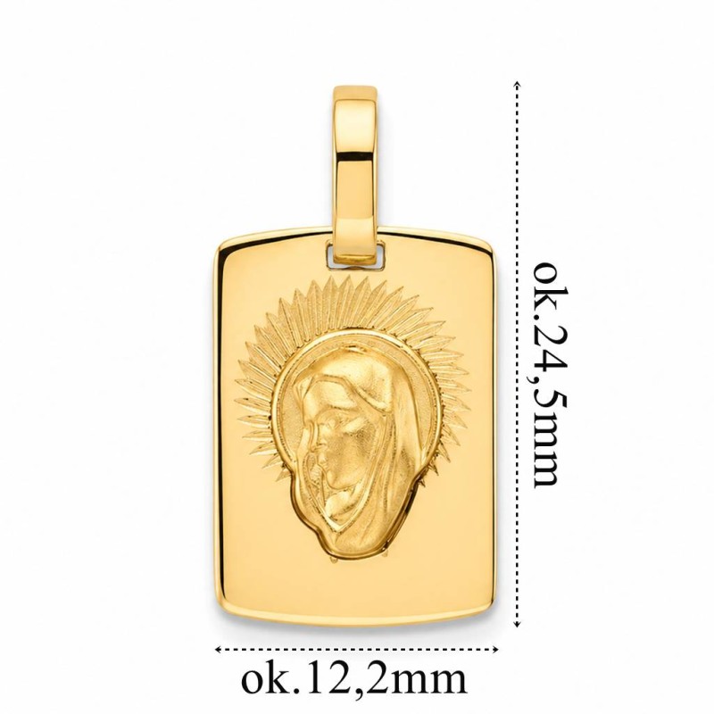 Medalik złoty Au 585 Matka Boska