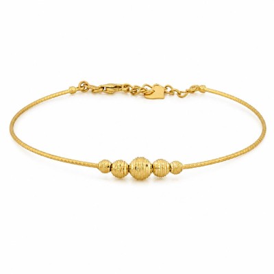 Bransoleta złota Au 585 diamentowane kuleczki