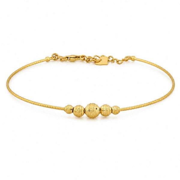 Bransoleta złota Au 585 diamentowane kuleczki