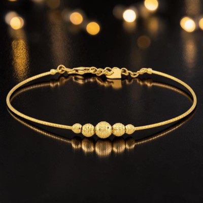 Bransoleta złota Au 585 diamentowane kuleczki