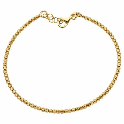 Bransoleta złota Au 585 diamentowane kuleczki